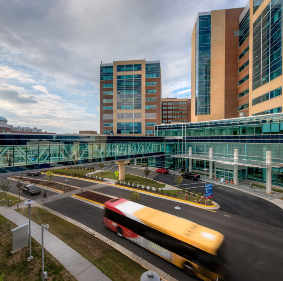 Exterior shot of hospital